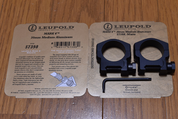 LEUPOLD Mark4 30mm Ring Medium Aluminum